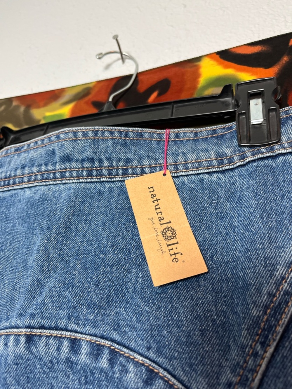 NWT Natural Life Denim Long Skirt Womens Size 2 - Picture 3 of 12